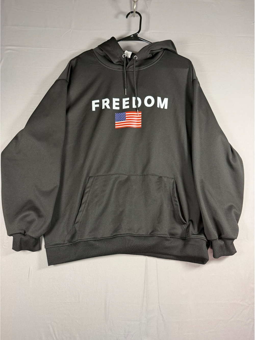 American Flag Freedom Is Worth Fighting For Pullover Hoodie Black XL